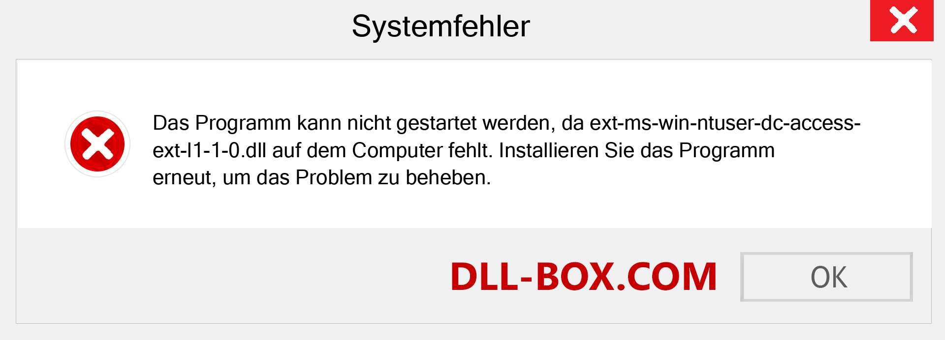 ext-ms-win-ntuser-dc-access-ext-l1-1-0.dll-Datei fehlt?. Download für Windows 7, 8, 10 - Fix ext-ms-win-ntuser-dc-access-ext-l1-1-0 dll Missing Error unter Windows, Fotos, Bildern