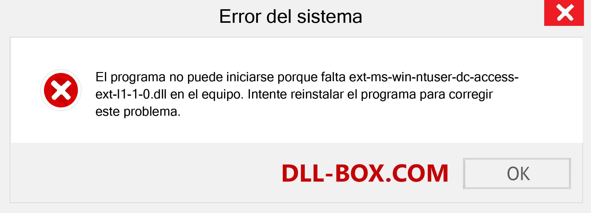 ¿Falta el archivo ext-ms-win-ntuser-dc-access-ext-l1-1-0.dll ?. Descargar para Windows 7, 8, 10 - Corregir ext-ms-win-ntuser-dc-access-ext-l1-1-0 dll Missing Error en Windows, fotos, imágenes